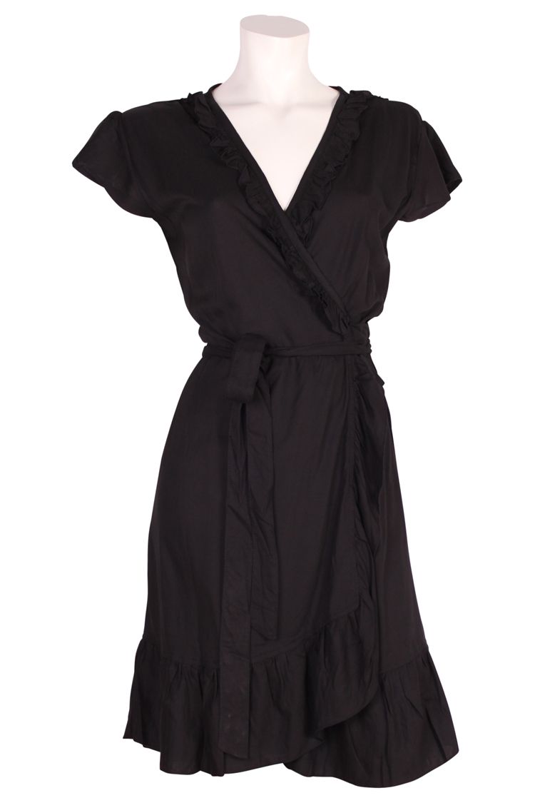 Short Wrap Dress Uniq 0020 black BS5-404