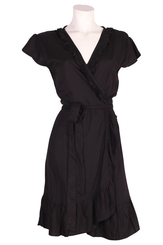 Short Wrap Dress Uniq 0020 black BS5-404