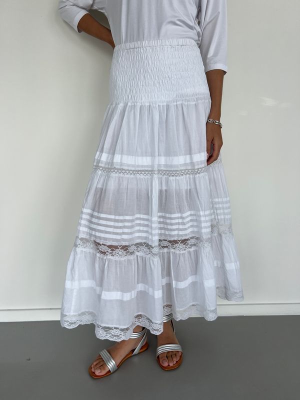 Gipsy Skirt Cotton 0010 white BS5-549