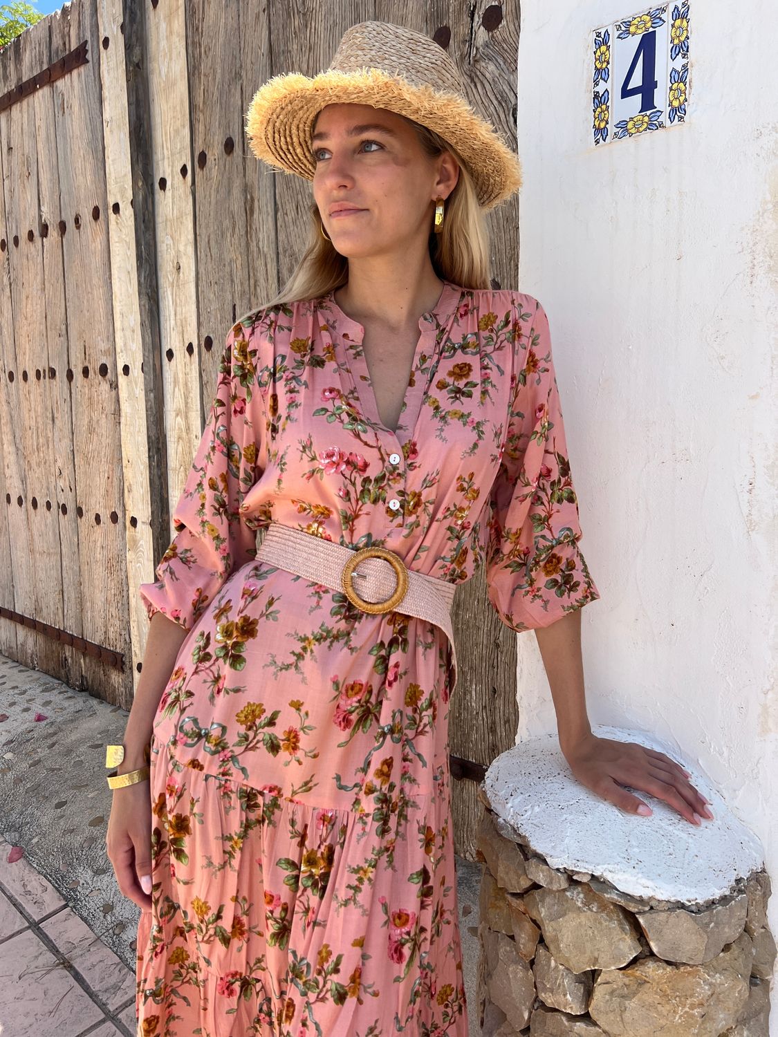 Sula Dress Pr Shangtung S147 vintage pink BS5-654