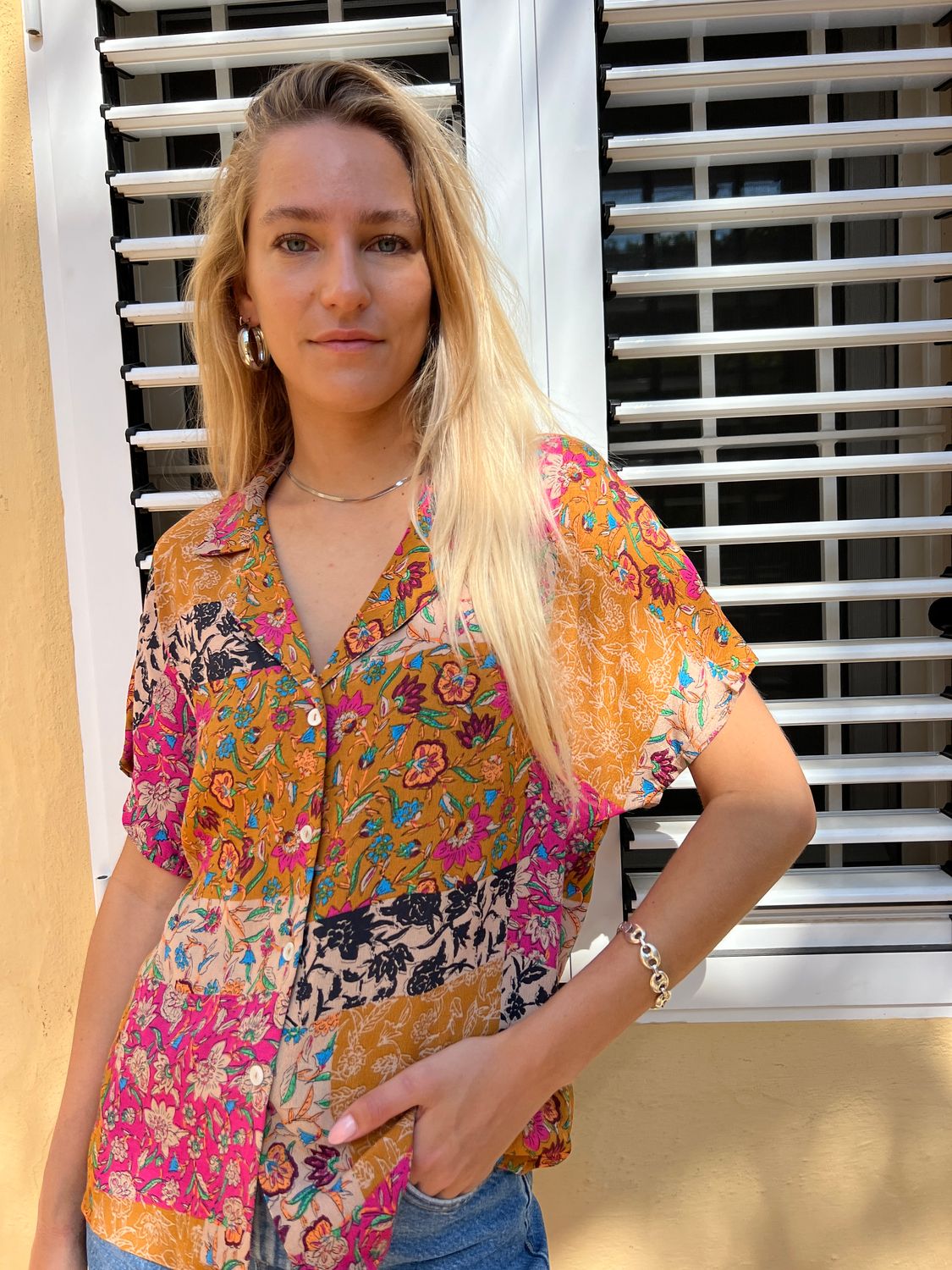 Collar Blouse Printed MC S200 hippy BS5-612