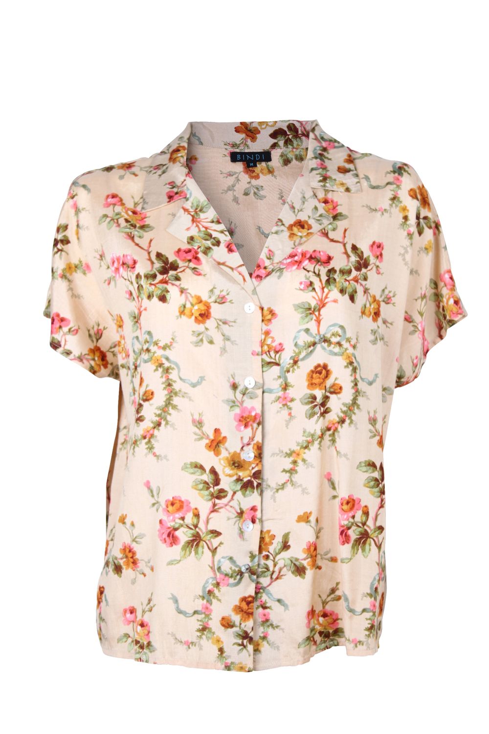 Collar Blouse Pr Shangtung S149 vintage sand BS5-655