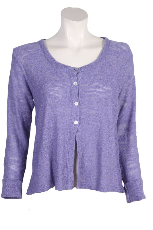 Button Vest Slub B127 lavendel BS5-805