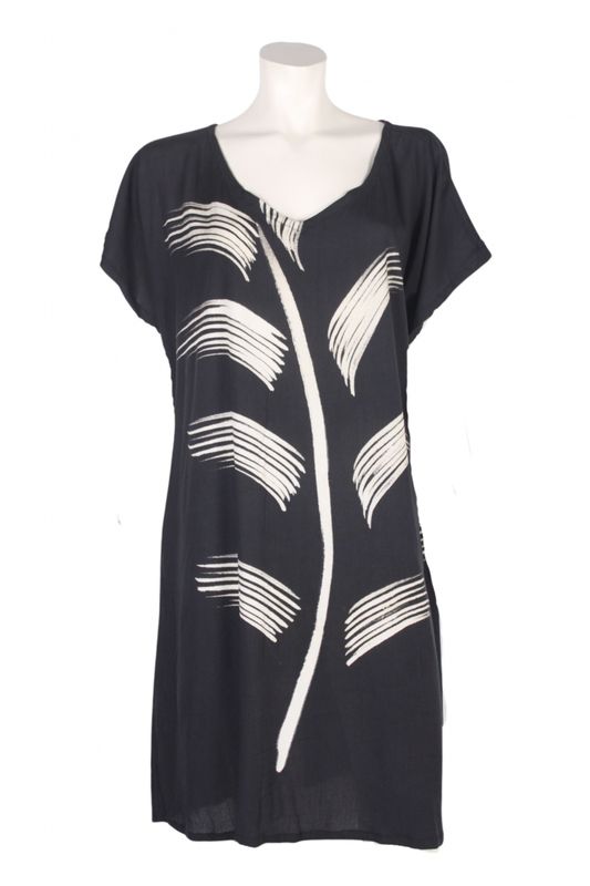 Short Dress Diva 0280 palm black BS5-717