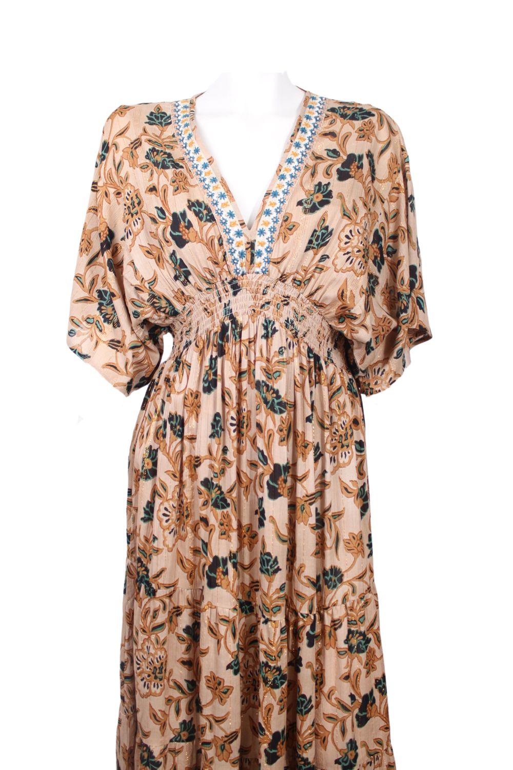 Breeze Dress Embr Rayon Cr 0152 floral khaki BS5-710