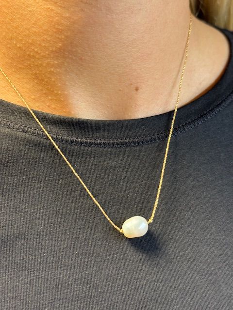 1 parel ketting 0011 ecru BS5-BB09