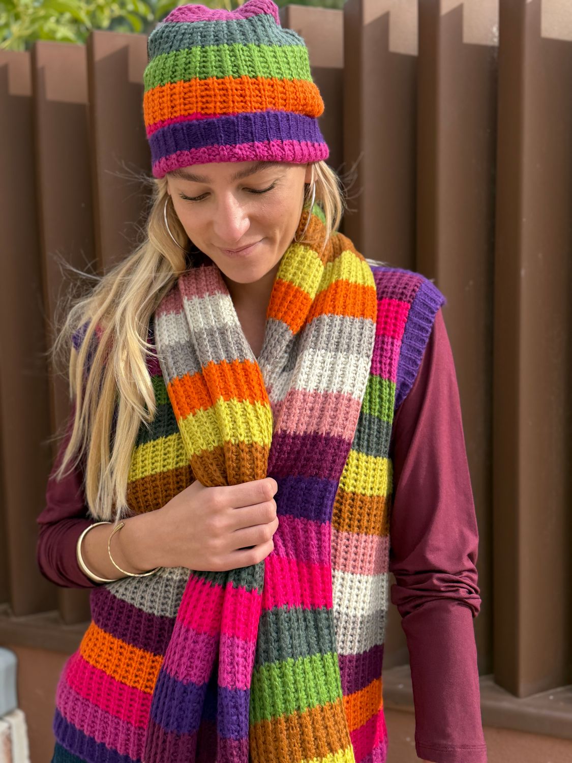 Rainbow Shawl MH 0003 multi BW5-864