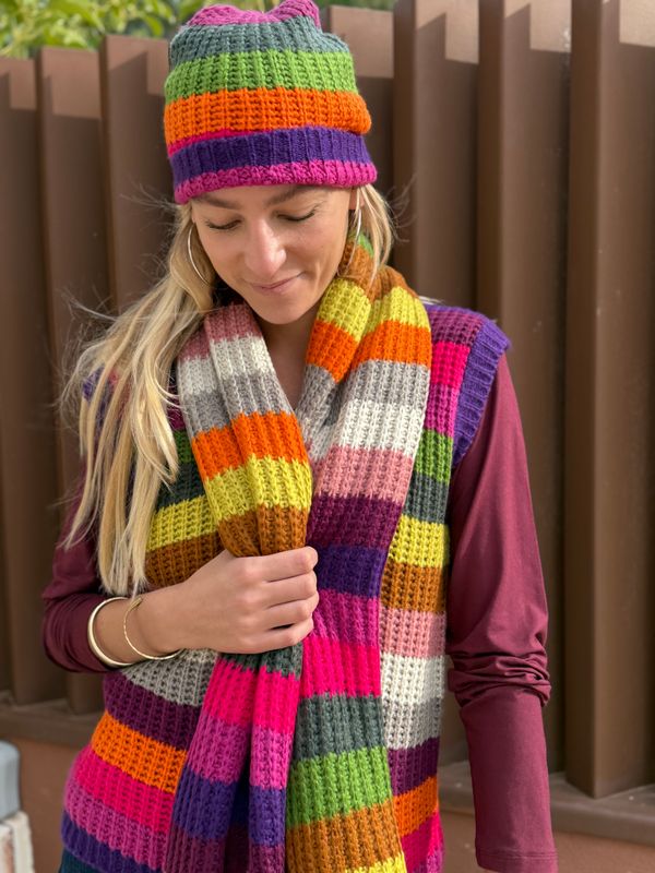 Rainbow Shawl MH 0003 multi BW5-864