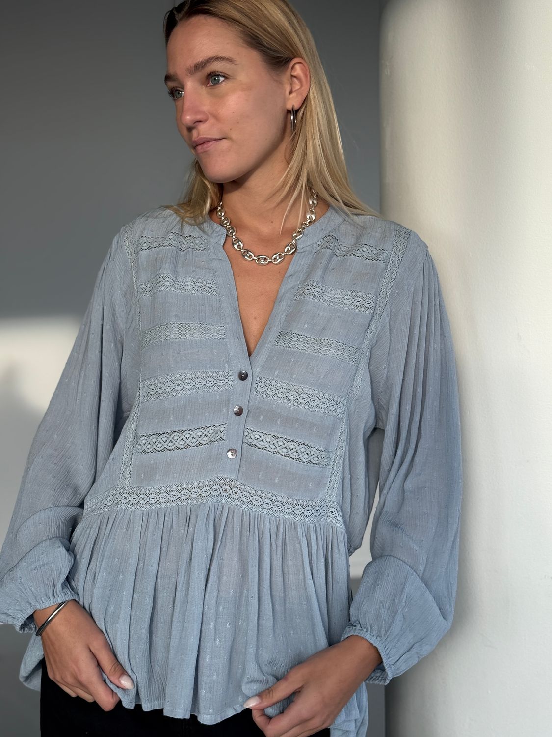 Pip Blouse Dobby Cr.R. 0014 silver BW5-512