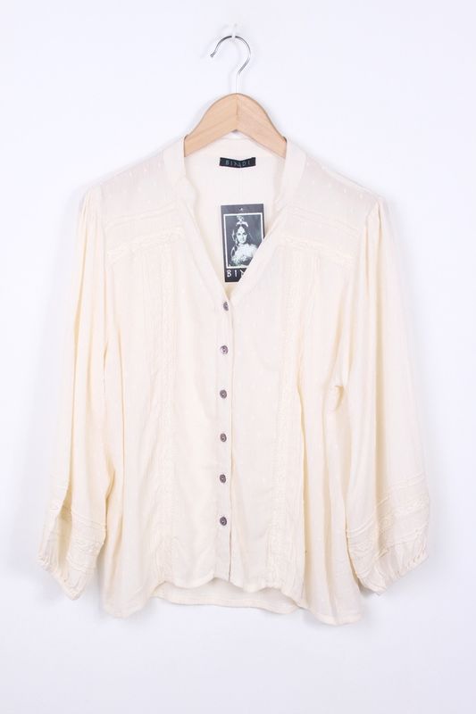 Lace Blouse Dobby Cr.R. 0016 cream BW5-513