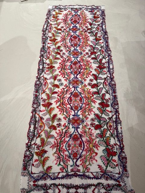 Digital Wool scarf 0010 white BW5-901