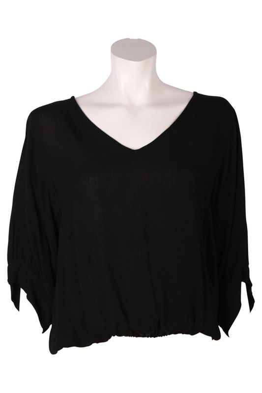 Top Anna Crincle Uniq 0020 black BS6-427