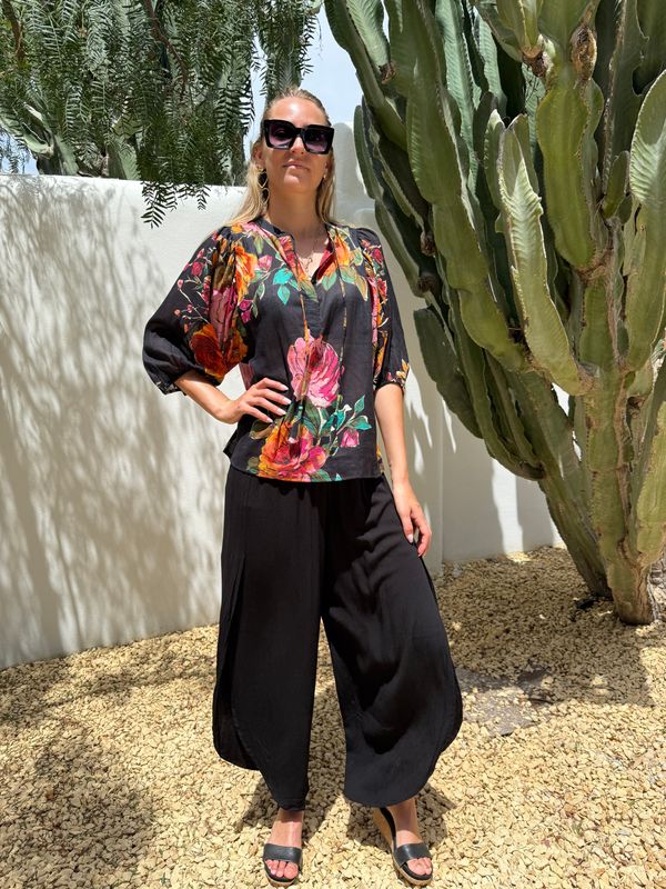 Tulum Pants Crincle Uniq 0020 black BS6-431