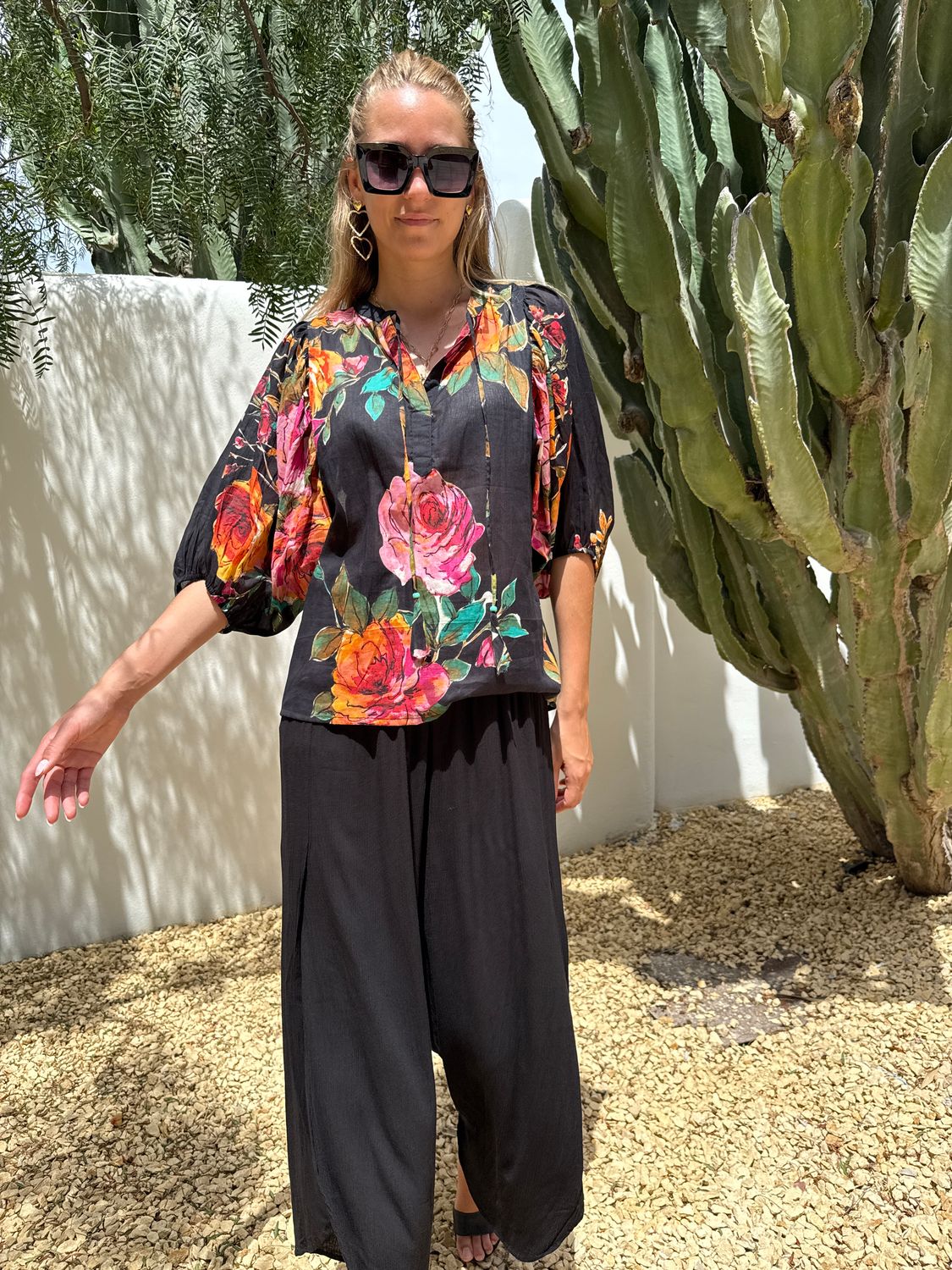 Dora Blouse Cotton Voile S160 eden rose BS6-542