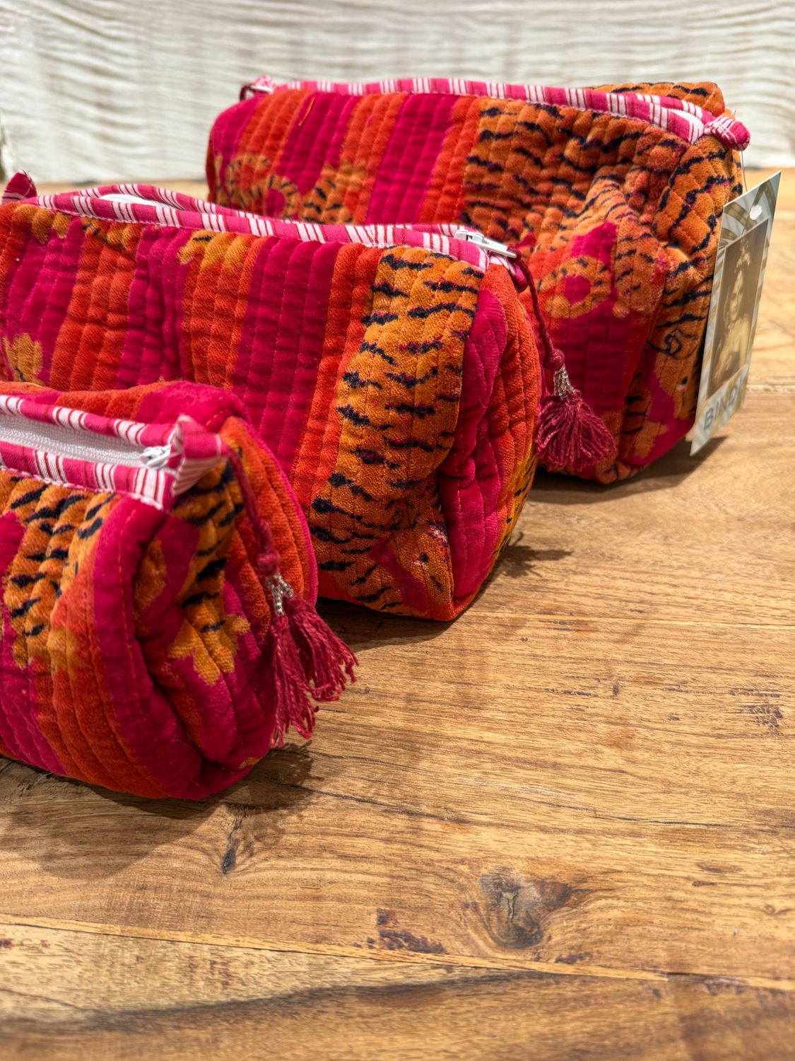 Pouches Set of 3 sizes 0074 pink BW5-782