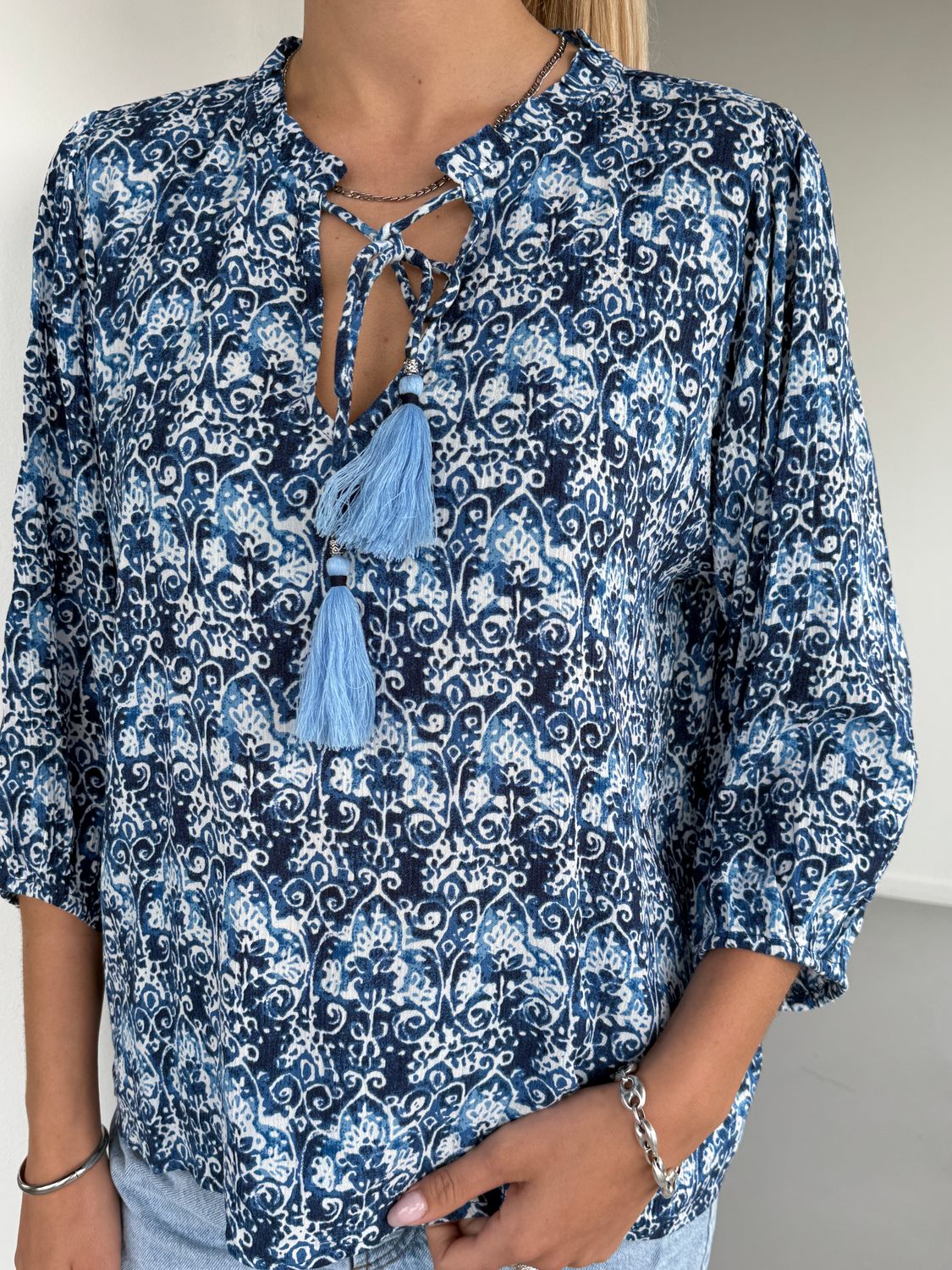 Joy Blouse Cr.Rayon S157 azul BS6-582