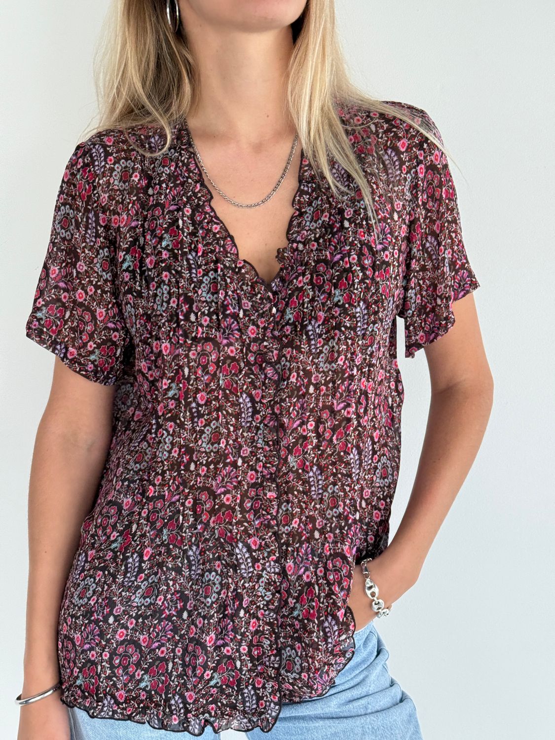 Pinntuck Blouse GGT S156 lily BS6-632