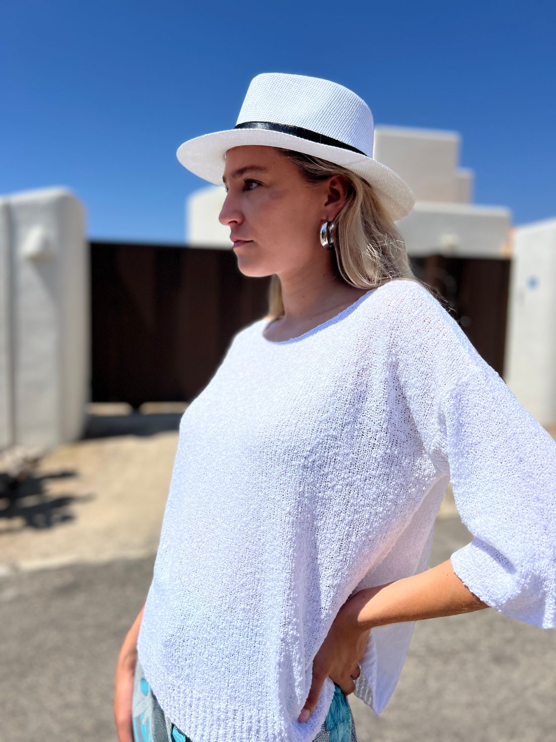 Shabby Pull Popcorn BP05 real white BS6-844