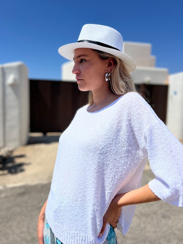 Shabby Pull Popcorn BP05 real white BS6-844