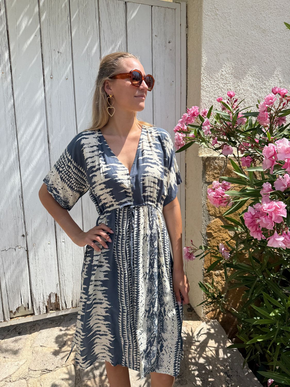 Felicia Short Dress 0291 snake grey BS6-142