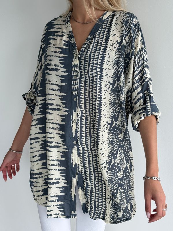 Lucy Blouse 0291 snake grey BS6-212