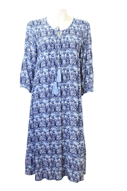 Bella Short Dress Cr.Rayon S157 azul BS6-583