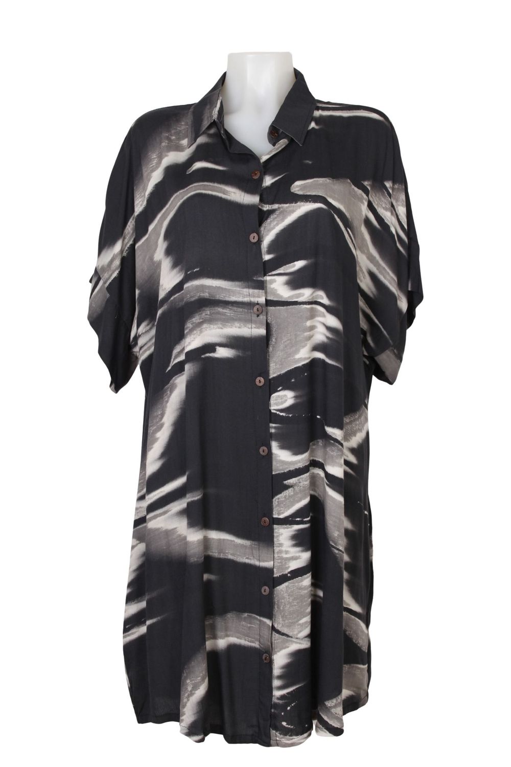 Tika Dress 0406 black abstract BS6-717