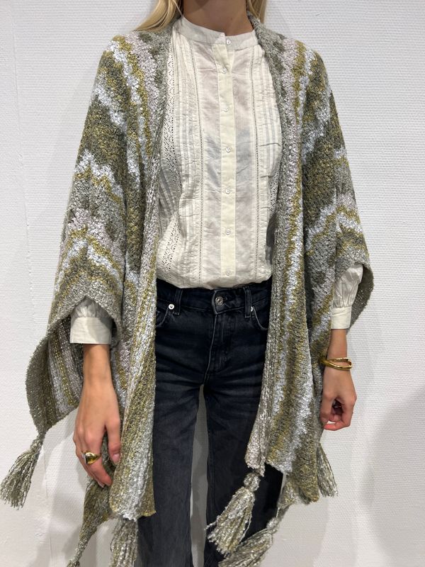 Oslo Poncho Jacquard 0227 combo natural BW4-841