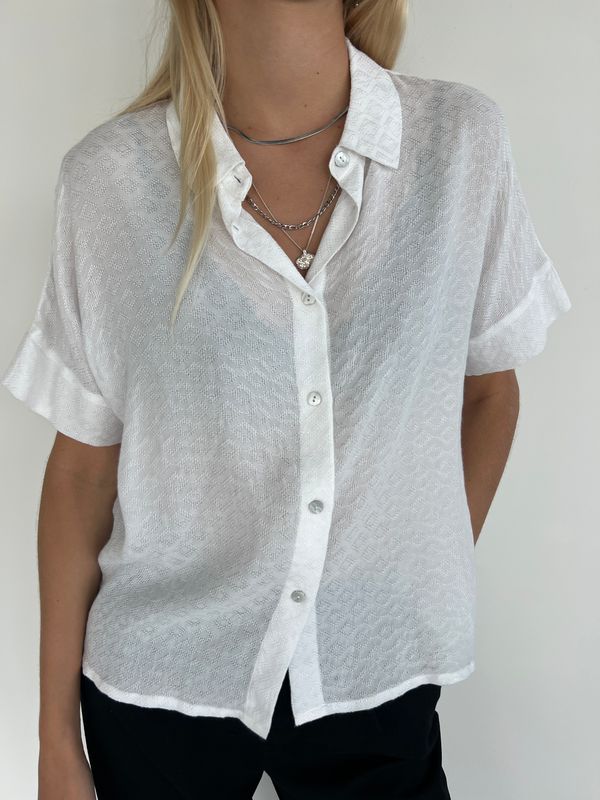 Elisa Blouse Rayon Dobby 0010 white BS5-636