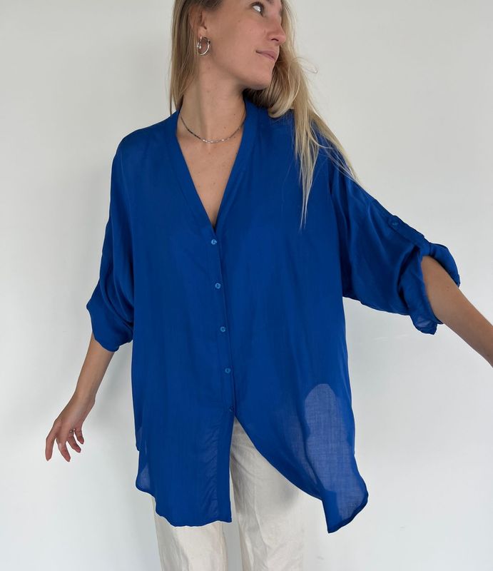 Lucy Blouse Uniq Voile 0044 cobalt BS5-492