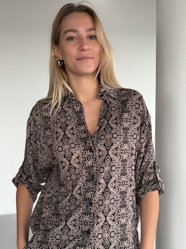 Balong Blouse S205 ribbon fan BW5-205