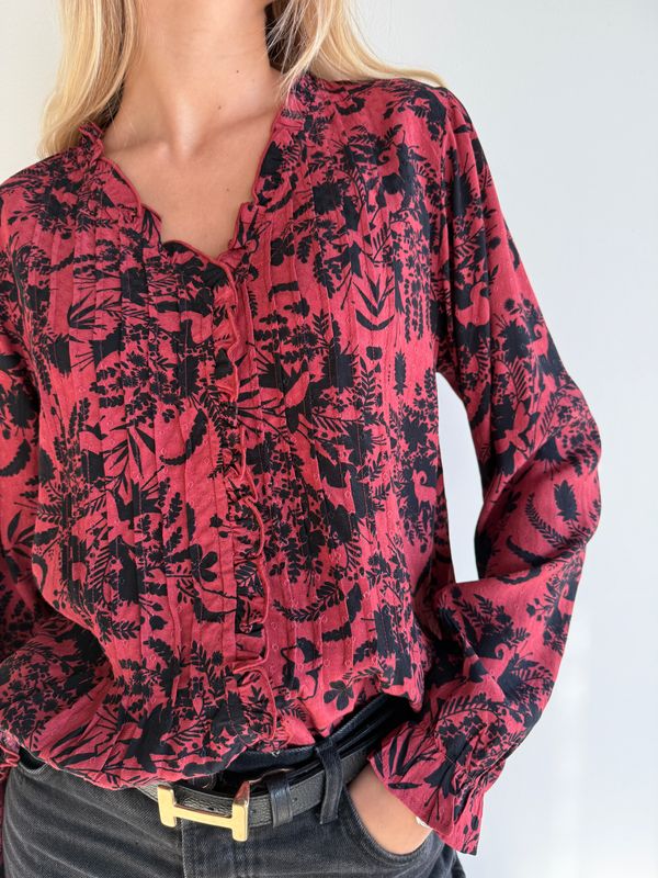 Pinntuck Blouse MC S109 field BW5-537