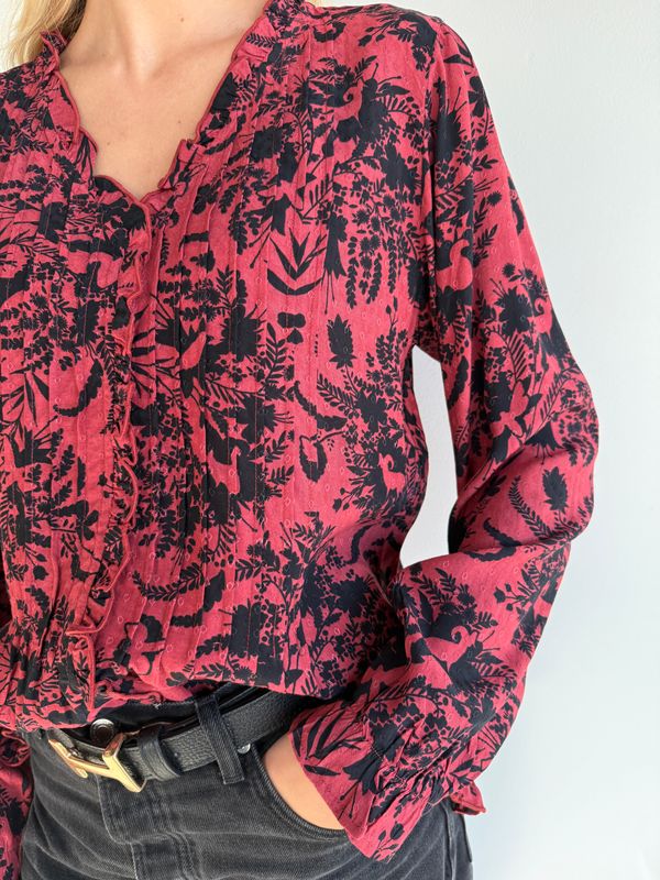Pinntuck Blouse MC S109 field BW5-537