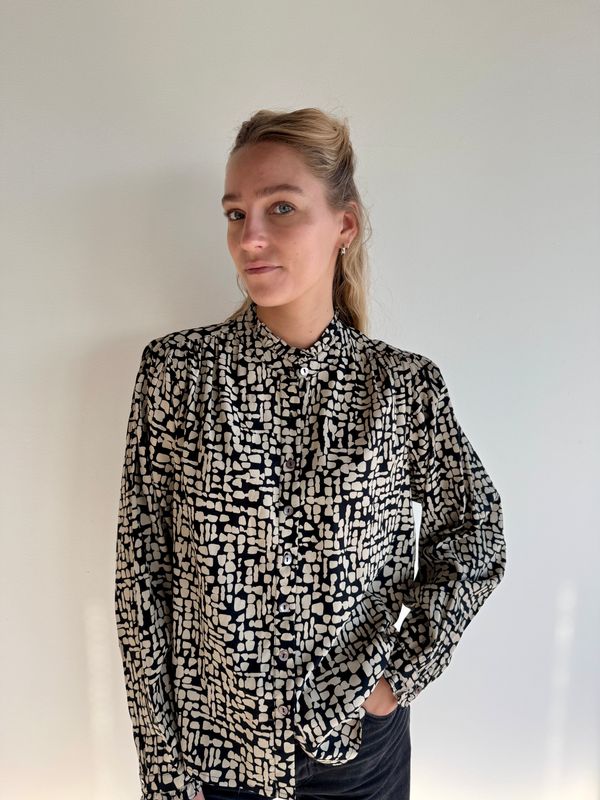 Esra Blouse Printed Rayon S133 poppy BW5-525