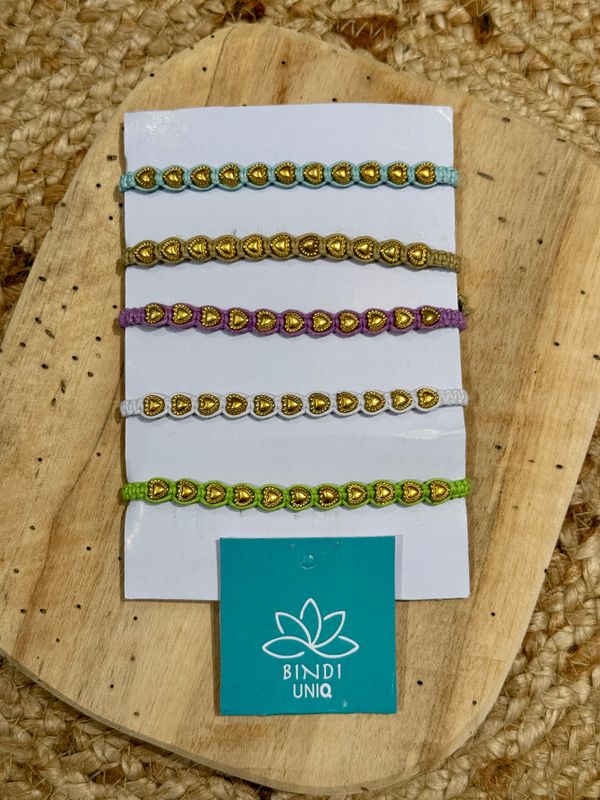 Set of Heart Bracelets 0403 pastel BS6-BB04