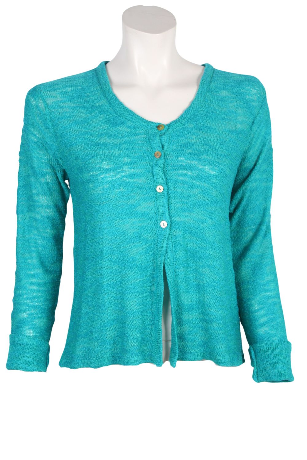 Button Vest Slub B021 aqua BS6-807