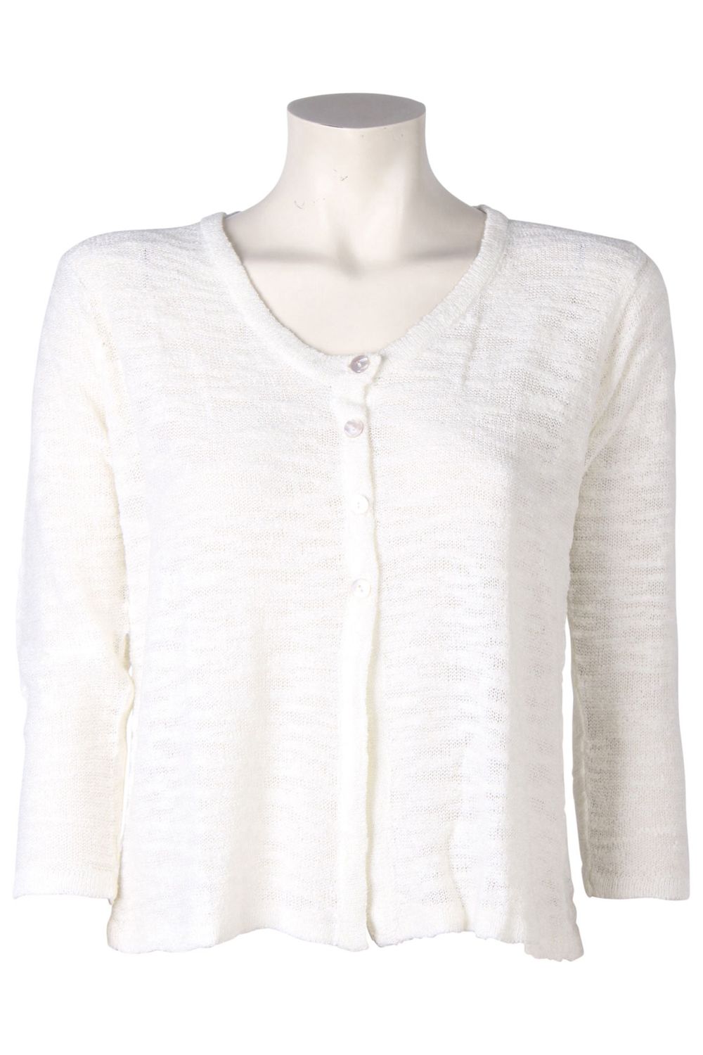 Button Vest Slub B031 off white BS6-807