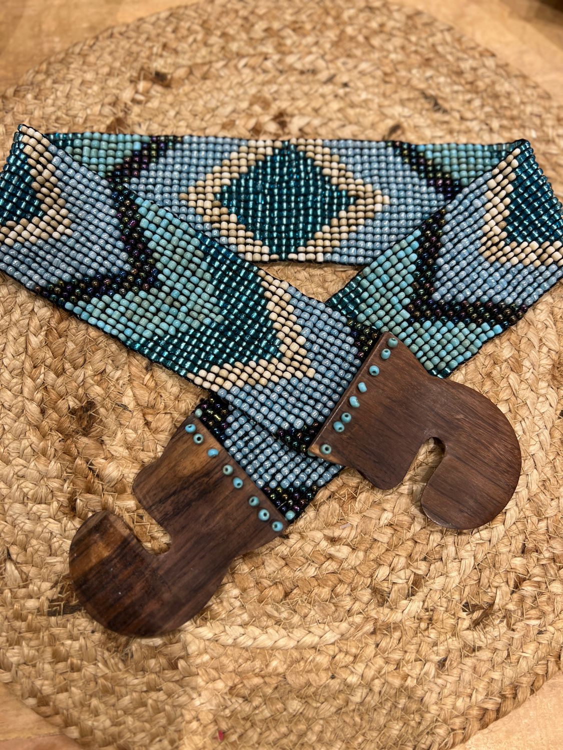 Belt Zigzag 0211 turquoize mix BS6-914