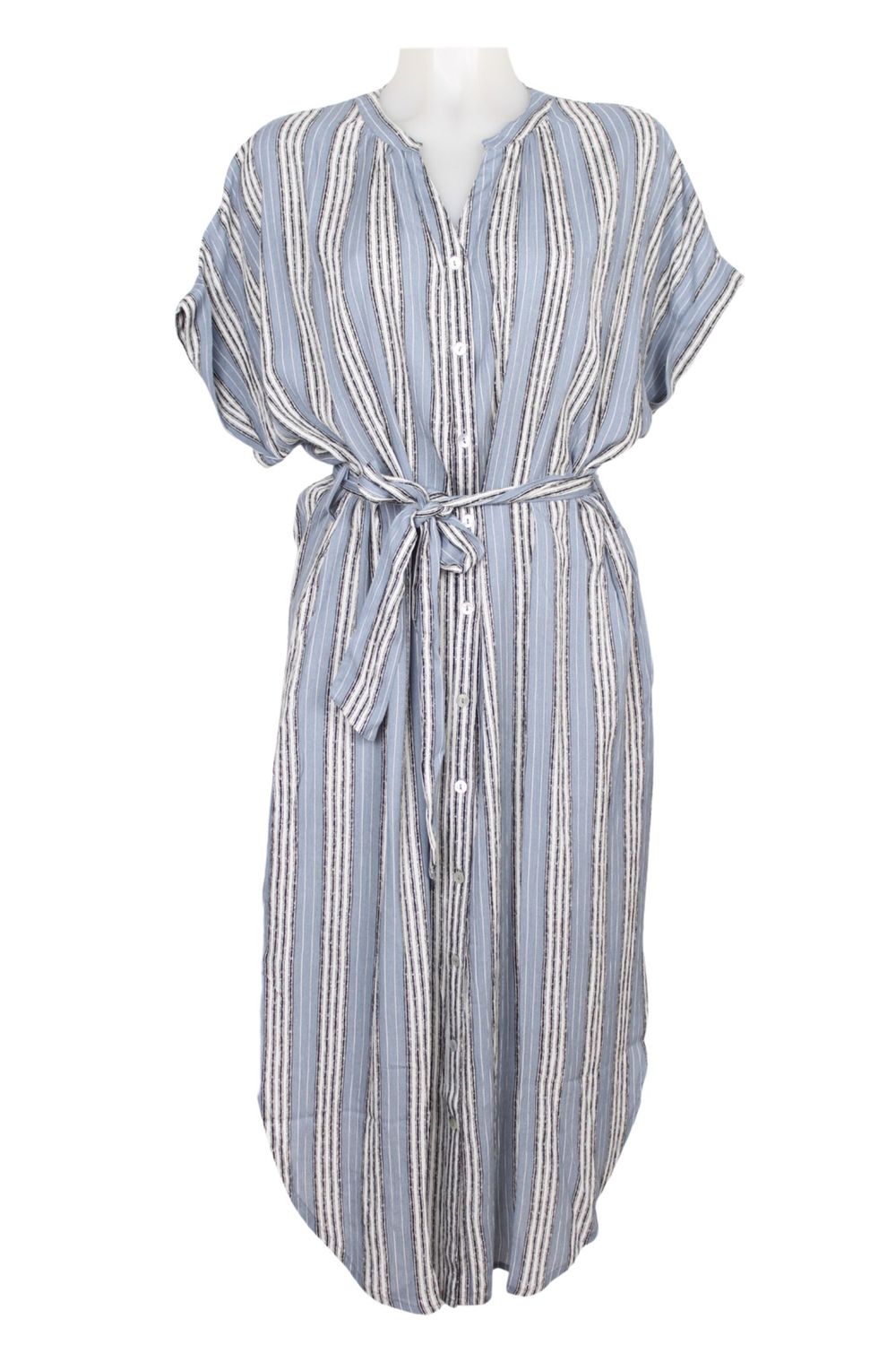 May Tunic Cr.Rayon S163 grey stripe BS6-581