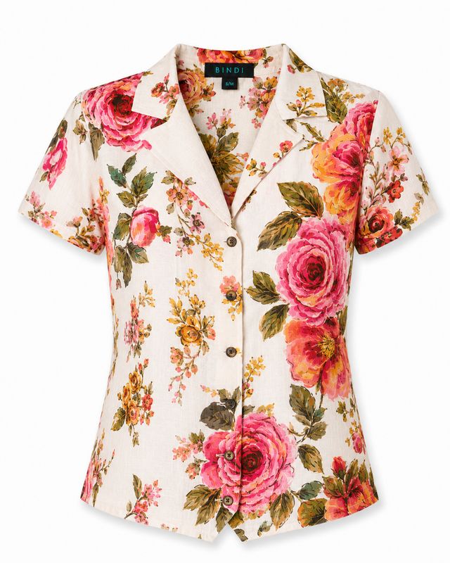Rever Blouse Cotton Voile S159 retro rose BS6-545