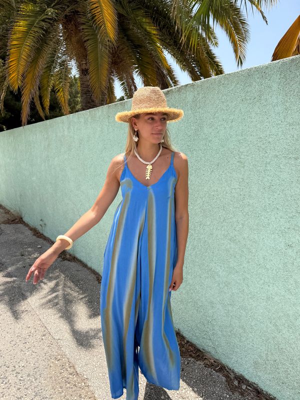 Jumpsuit Abstract 0040 blue BS6-698