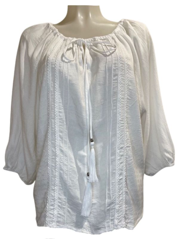 Flora Top Rayon Jacquard 0012 off-white BS6-522