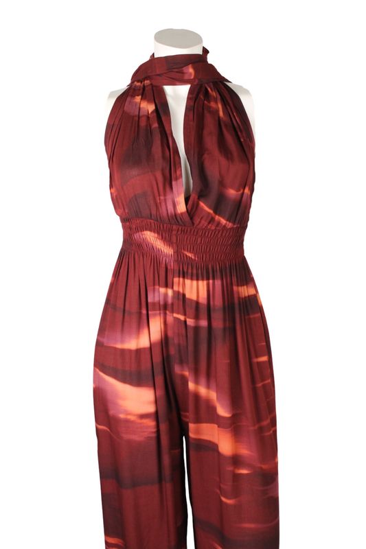 Jumpsuit Baja 0300 maroon abstract BS6-691