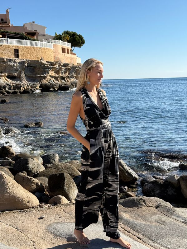 Jumpsuit Baja 0406 black abstract BS6-691