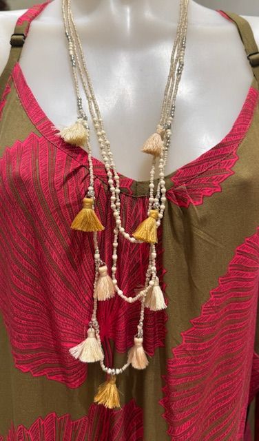 Tassel Necklace 0004 natural BS6-BB22