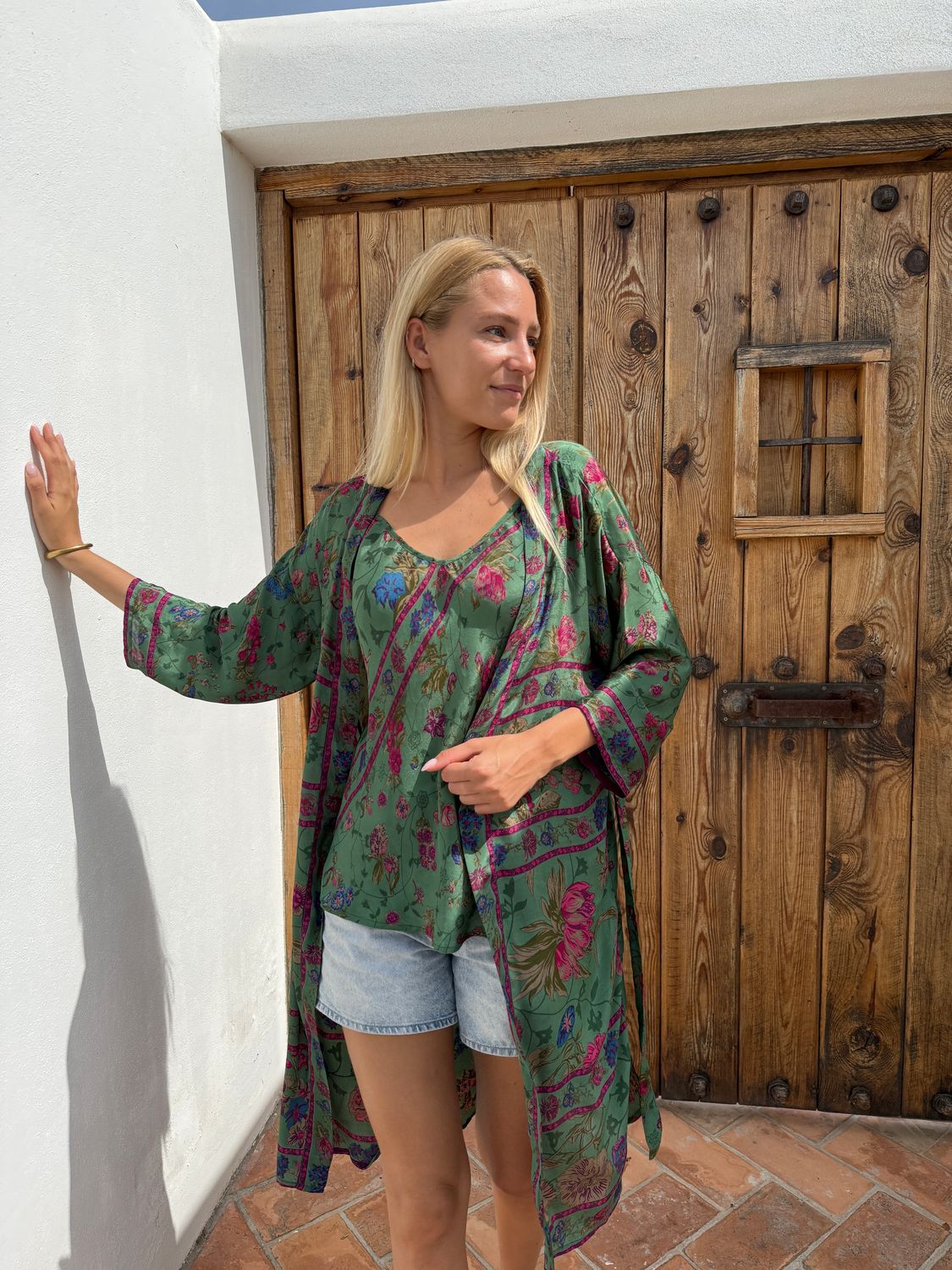 Poona Kimono Heritage 0030 green BS6-508