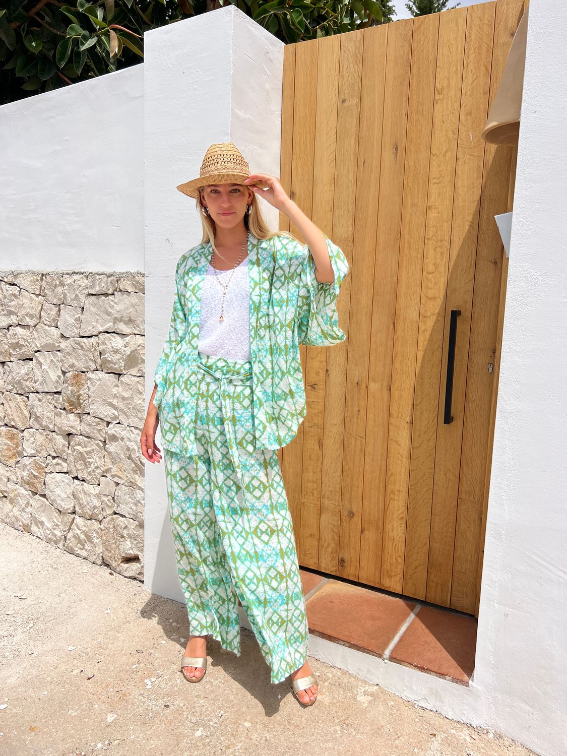 Tokyo Kimono 0151 zigzag green BS5-218