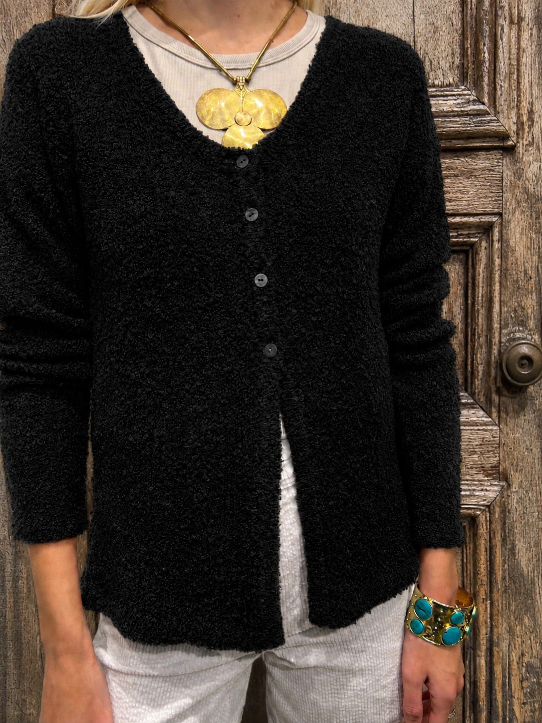 Button Vest Kalapin 0020 black BW6-831