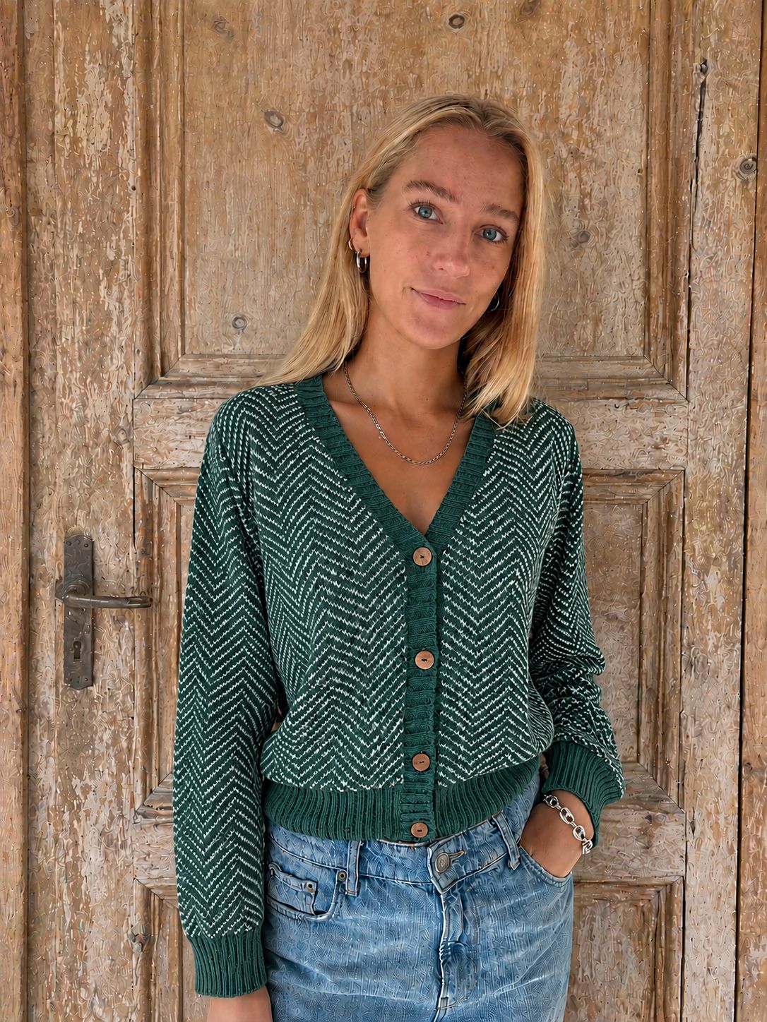 Ziggy Vest Mohair MH37 tosca/blue BW6-800