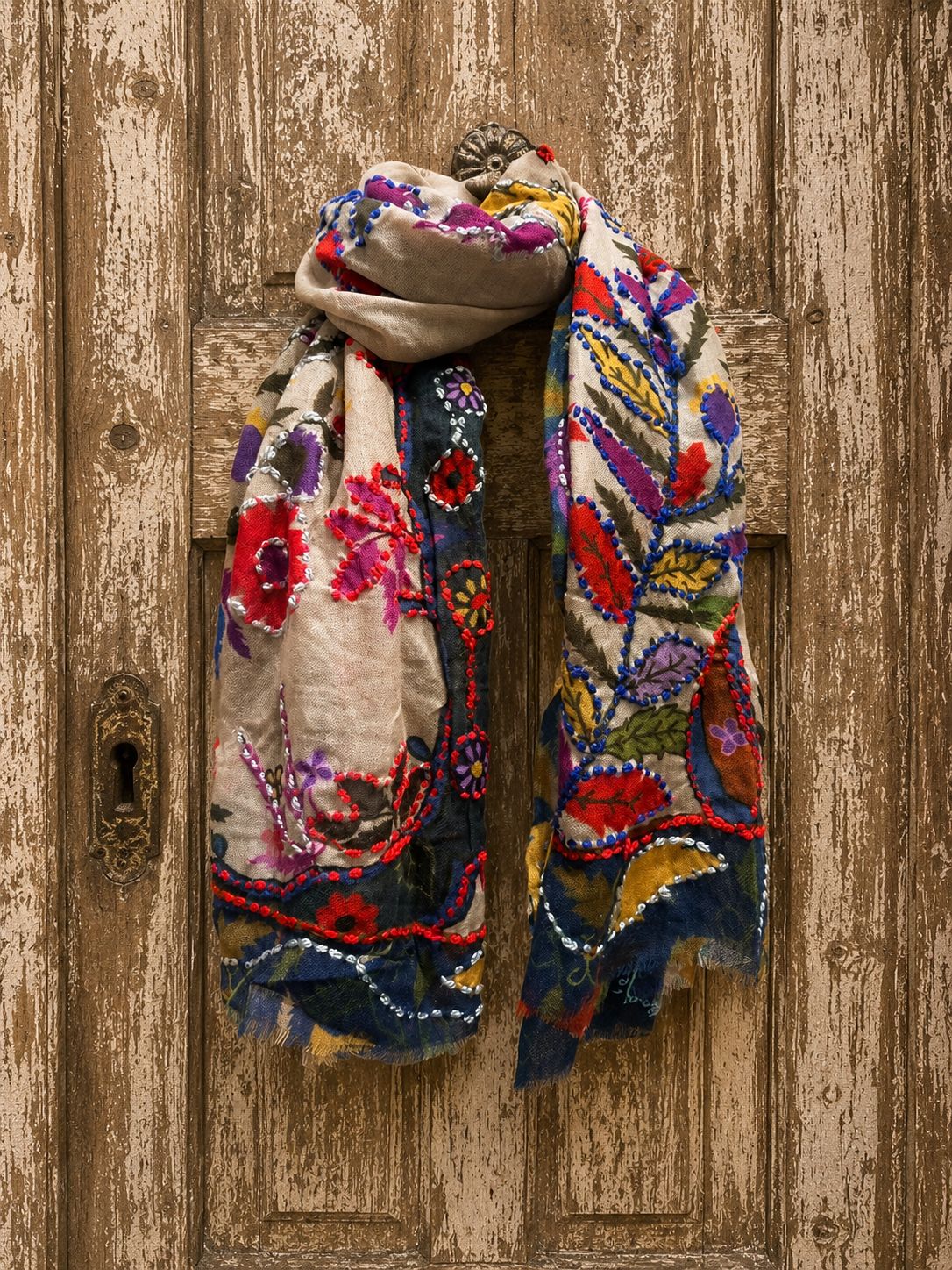 Digital Wool scarf 0003 multi BW6-901